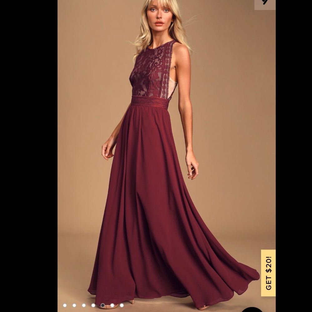 Lulu's Lace Top maxi dress - Size Medium